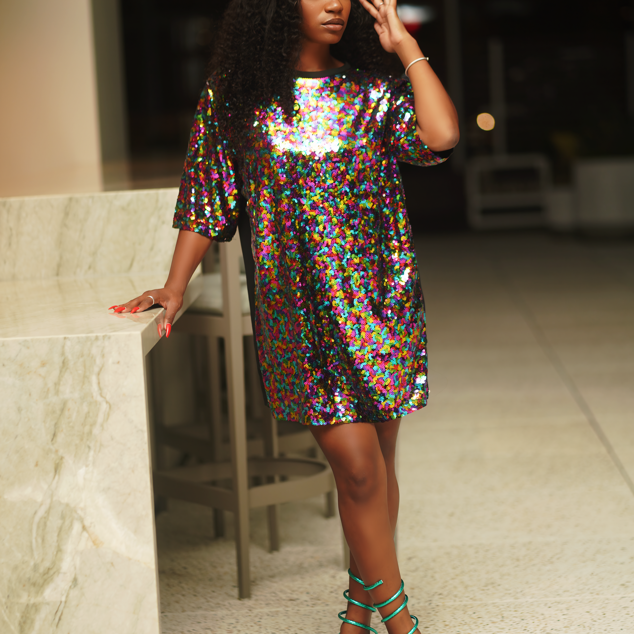 Radiant Sparkle Mini Dress