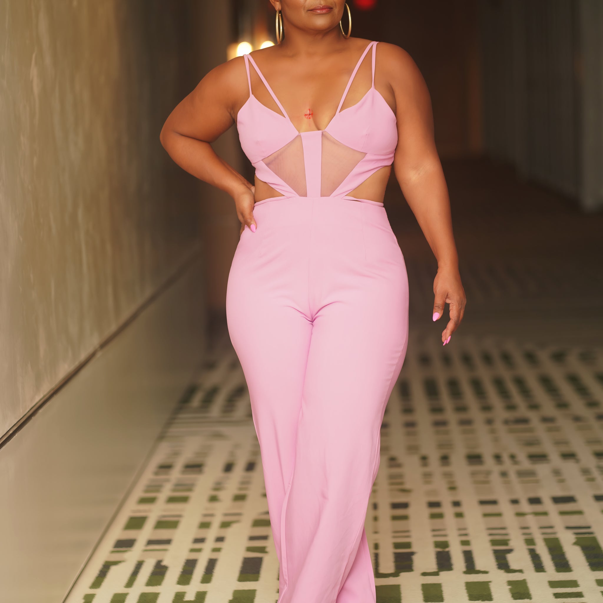 Blush Cutout Jumpsuit
