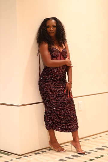 Midnight Sparkle Midi Dress